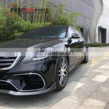 2019 S Class W222 S63 S65 Carbon Finber Front Lip for W222 S63 S65 to B Style Carbon Finber Front Spoiler thumbnail-4