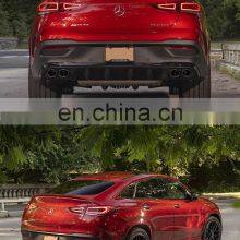Runde PP Material Body Parts Rear Lip Exhaust For Mercedes-Benz GLE 54 400 Coupe Modified AMG Style Rear Lip Exhaust thumbnail-5