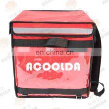 Eats Insulated Food Delivery Bag Backpack for Bike High Quality Factory Customized Cooler Logo Polyester Red 40*40*40cm thumbnail-5