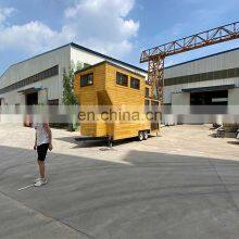 2022 Modern Design Prefab Wooden Cabin Tiny Home Travel Camper Caravan Trailer House On Wheels For Sale thumbnail-4
