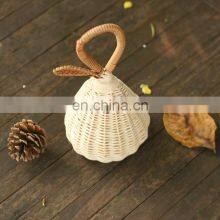 Best Seller Wicker Rattan Pear Rattle, Color As Requested Wicker Vintage Bell, Christmas Trees Decor thumbnail-3