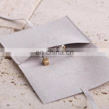 2021 New Design Wholesale Eco Custom Luxury Soft Packaging String Tie Flap Microfiber Drawstring Gift Jewelry Bag Pouch thumbnail-5