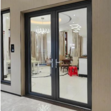 Quality Aluminum Profile External Anti-theft Aluminum Security Door Double Swing Door thumbnail-3