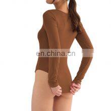 Solid Blank Casual Basic One Piece Romper Jumpsuit Ribbed Bodysuit Workout Training Dancing Wear Skinny Tracksuit For Women thumbnail-3