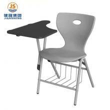 JS College Plastic School Training Chair With Writing Pad for Students