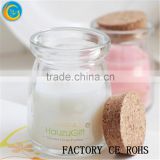 Online /Glass Bottles With Candle / Wish Bottles /Glass Jar With Color Wax For Home & Decoration