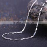 Yiwu Wholesale Jewelry Rhodium Plated Brass Chain Beautiful Oblong Shape Necklace thumbnail-2