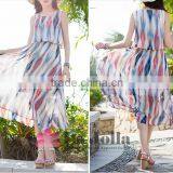 Long Beach Cocktail Dress Colorful Stripe Dress Rainbow Light Red Andblue Cheap Women Bohemia Beach Dresses thumbnail-2