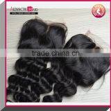 3.5x4 lace closure virgin brazilian human hair deep wave large stock