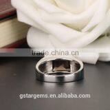 1.5CT Genuine Smoky Quartz Ring Cheap Gemstone 925 Sukver Jewelry Men's Ring thumbnail-4