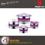 0.6mm 8pcs cookware sets mirror polish inside and outside cookware , high quality pot