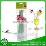 USA Flag Plastic Cocktail Decorative Drinking Straw thumbnail-2