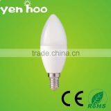 High Lumen C35 LED Bulb 6W E27 550Lm LED Bulb Plastic