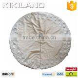 Gold Poly Crushed With Flower Sequins Embroidery Tree Skirts for Christmas thumbnail-1