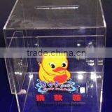 Customized Acrylic Donation Box Clear Lucite Suggestion Box Report Box With Lock thumbnail-4
