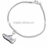 3D Sports Cleat Sneaker Charm, Comes On An Adjustable Silver Tone, Solid Miracle Wire Bracelet thumbnail-4
