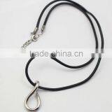 Stainless Steel 8 Symble Pendant Leather Chain Necklace thumbnail-6
