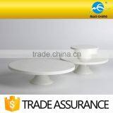 delicate white durable ceramic cake stand