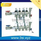 Stainless Steel Water Manifold With Gauges And Valves For Floor Heating System (YZF-L095)