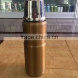 Double Wal 18/8 Stainless Steel Vacuum Flask With Steel Stopper &steel Cap