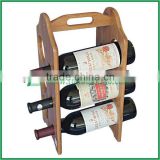 Eco-Friendly Natural Bamboo 6 Bottle Wine Rack