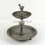 Metal Finch Bird Feeder W/Double Tiers