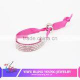 Custom Jewelry Factory OEM Ribbon Rhinestone Bangle Bracelets