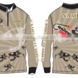 Sublimated dry fit long sleeve fishing jersey