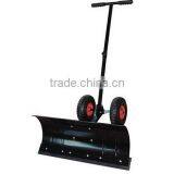 Snow Shovel/Pusher Combo With Wear Strip and Wheel