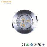 Brushed Silver 3-24w Square Led Downlight