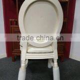 Wood French Style Leather Dining Chairs thumbnail-4