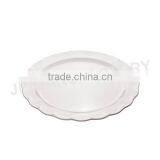 Round White Melamine Flat Plate A5 Material B128 thumbnail-3