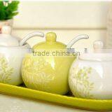 Ceramic Canister Set With Ceramic Plate thumbnail-1