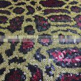 Snake Embroidered 3mm Sequin Fabric Leopard thumbnail-4