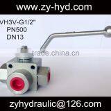 PN500 VH3V Series 1/2 Bsp With Mounting Holess High Pressure Ball Valve thumbnail-1