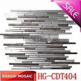 Sliver Mix Black Linear Aluminium Mosaic Backsplash Tiles HG-CDT404 thumbnail-1