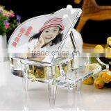 Beautiful Crystal Piano Music Box With Picture For Souvenirs thumbnail-1