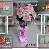 4" Square Multicolor Led Light Base , Crystal Light Base for Wedding Table Centerpiece Light