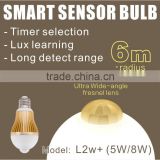 Ultra Large Detection Range Infrared Sensor Light Bulb with Lux Learning & Timer Selection Function(Model:L2w+)
