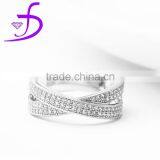 Micro Pave Setting Ring Cubic Zircon 925 Silver Jewelry Wholesale thumbnail-1