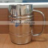1000ml Double Wall Stainless Steel Beer Mug With Hand thumbnail-1