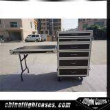 Drawer Flight Cases With Wheels and a Side Working Table thumbnail-2