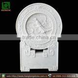 Modern White Marble Relief Sculpture for Home Decoration thumbnail-1