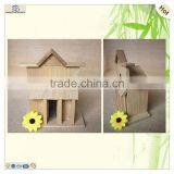 China Make Eave Hall Wooden Bird Cage House thumbnail-1