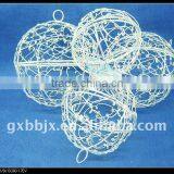 Creamywhite Iron Decorative Hand Painted Balls Set of Four thumbnail-1