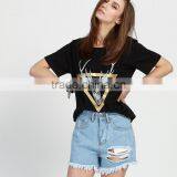 Manufacturer Denim Jeans/Shorts Customize Loose and Comfortable Shorts for Women thumbnail-2
