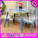 Eco-friendly Student Wooden Writing Table Chair for Kids,High Quality Kids Writing Table and Chair Set W08G153 thumbnail-3