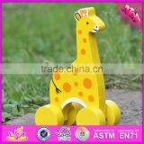 2017 New Products Animal Car Toy Wooden Giraffe Baby Toy W04A319 thumbnail-3