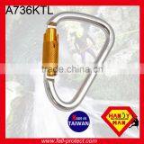 25KN Big Gate Open Mountain Climbing Aluminum Carabiner With HMS Type thumbnail-1
