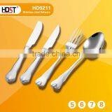 Best Selling 23pcs Water Drop Type Handle and Mirror Polish Stainless Silver Dinner Set thumbnail-2